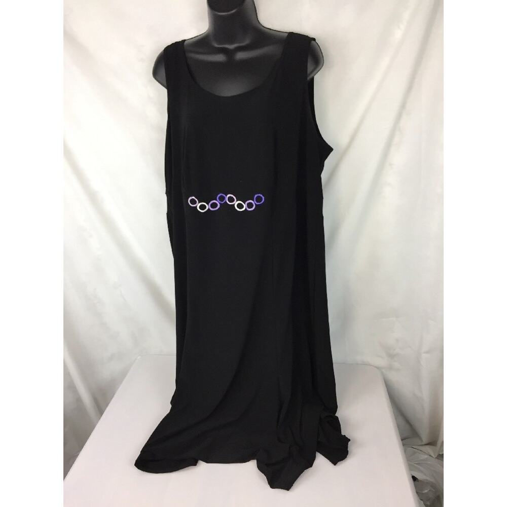 Kim Rogers Women’s Dress Size 18W Black Sleeveless Knee Length Plus Size